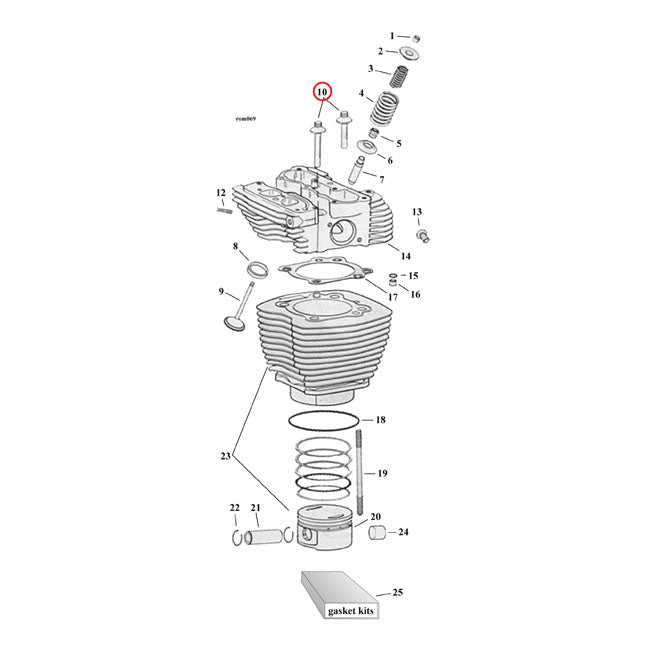 Gw Head Bolt Kit, 12-Point For Harley-Davidson