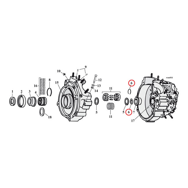 Retaining Rings, Pinion Shaft Bearing For Harley Davidson