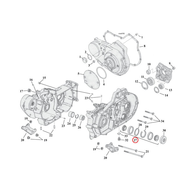 Assemblage de roulement de l'arbre de sproket pour Harley Davidson