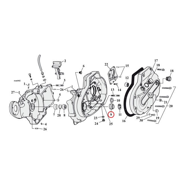 Assemblage de roulement de l'arbre de sproket pour Harley Davidson