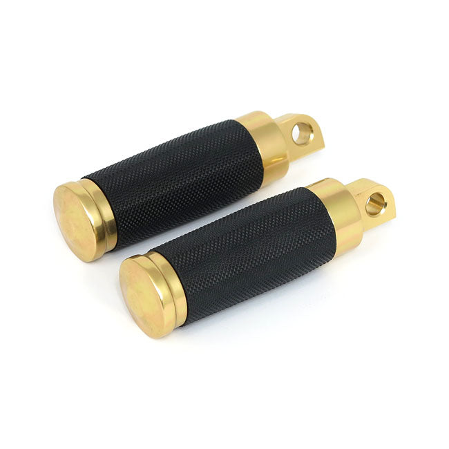 Caliber Footpegs, Brass For Harley-Davidson