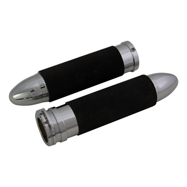 Bullet Grip Set, Chrome For Harley-Davidson