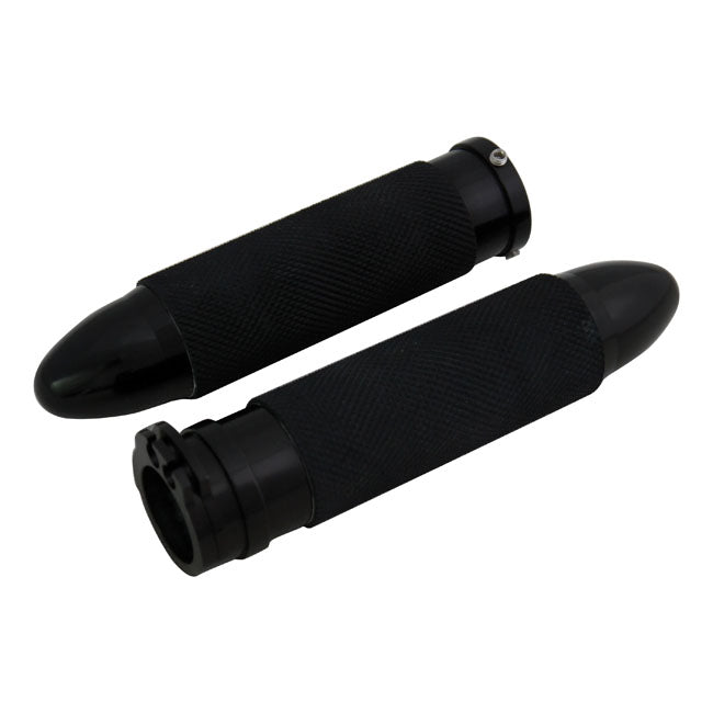 Bullet Grip Set, Black For Harley-Davidson
