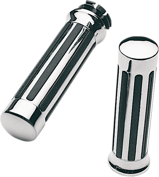 PRO-ONE PERF.MFG. CHROME CRUISER GRIPS H-GRIPS W/RIBCHROME HONDA