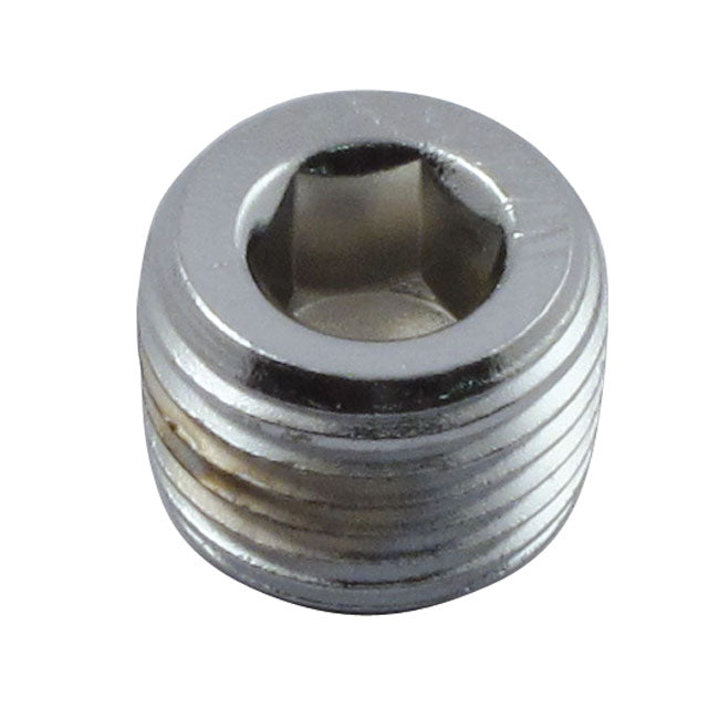 Gw 1/8-27 Npt Chrome Pipe Plug, Allen For Harley-Davidson
