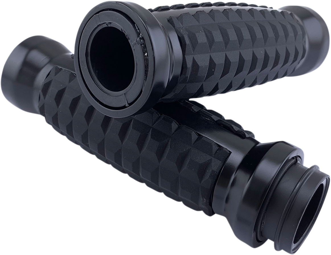 Grenade Grips Matte Black For Harley Davidson