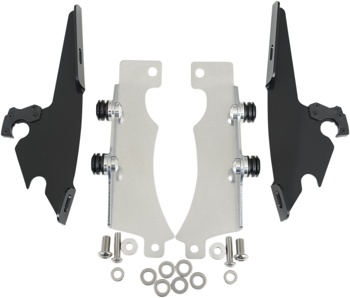 MEMPHIS SHADES METRIC NO-TOOL TRIGGER-LOCK MOUNT KITS FOR FATS/SLIM MNT KIT FS XV950/13 BLK