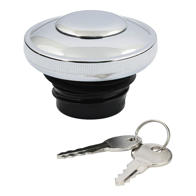 Gas Cap Vented With Lock, Chrome For Harley-Davidson