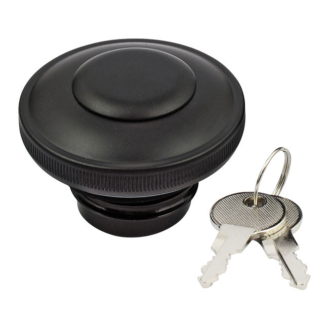 Gas Cap Vented With Lock, Black For Harley-Davidson