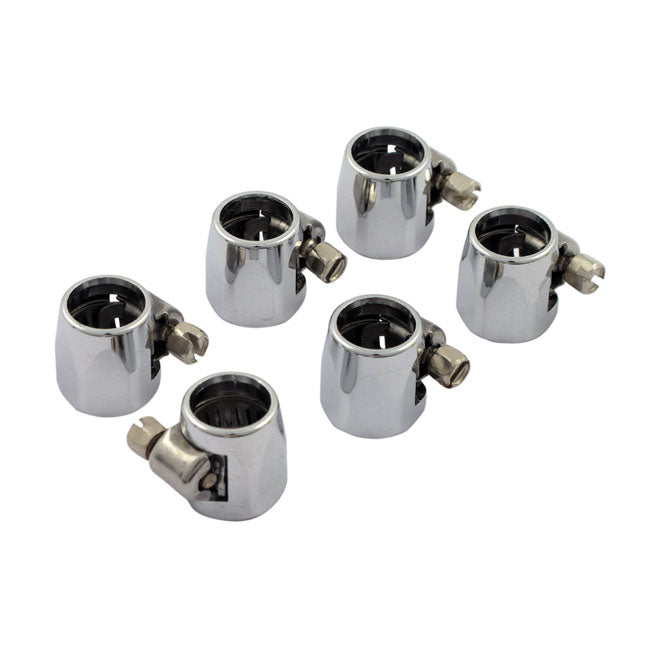 Econ-O-Fit Clamps, Chrome For Harley-Davidson