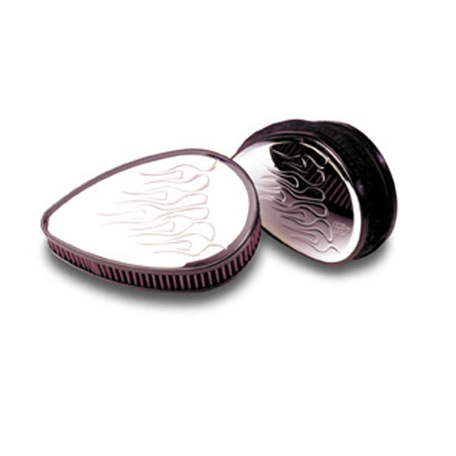 K&N Billet Aircl. Assy, Teardrop Flames For Harley-Davidson