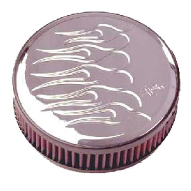 K&N Billet Aircl. Assy, Round Flames For Harley-Davidson