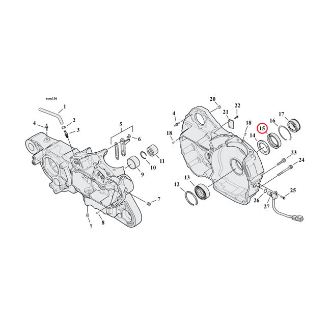 James, Oil Seal, Sprocket Shaft for Harley Davidson