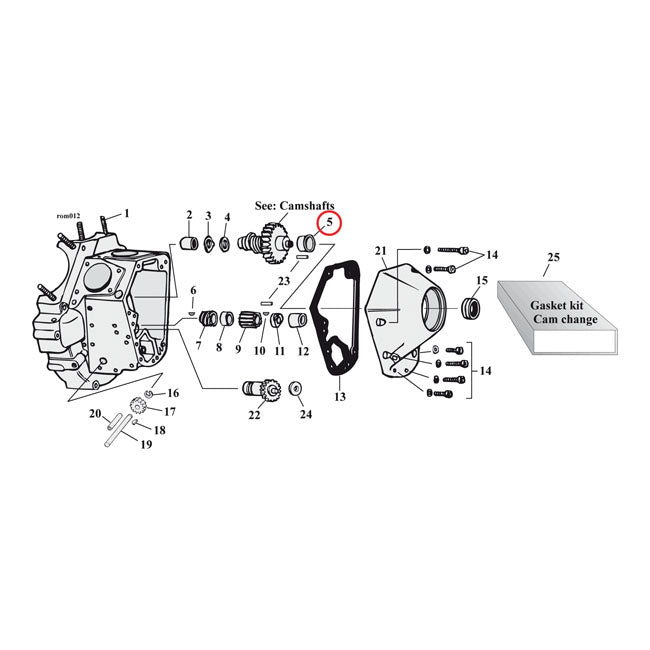 Bushing, Camshaft Outer For Harley-Davidson