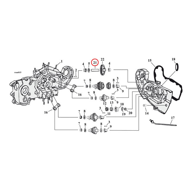 Stud, Idler Gear For Harley-Davidson