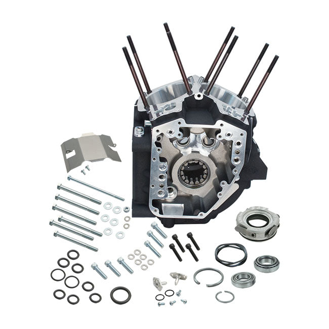 S&amp;S, 99-06 Crankcase Assembly, Standard 3-3/4" Bore. Black For Harley Davidson