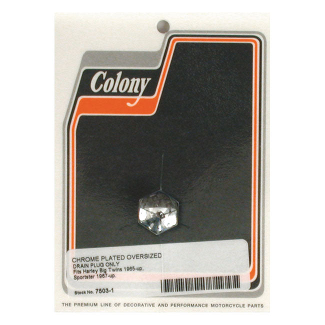 Colony Oversize Drain Plug, Domed Hex For Harley-Davidson