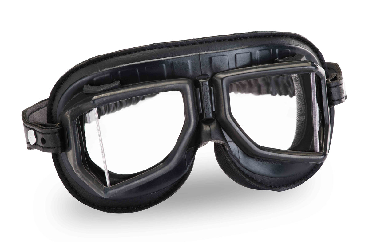 Classic Motorcycle Aviator Glasses Climax Custom 513-SN Googles Made in Spain