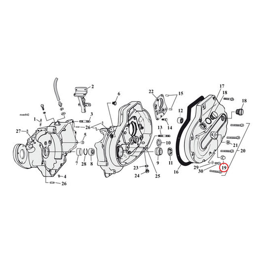 1/2-13 Acorn Nut Chr. For Harley-Davidson