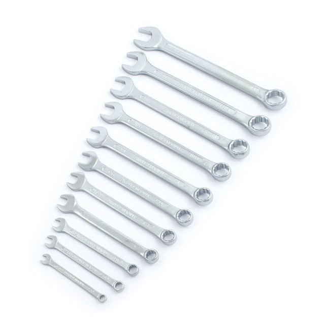 Open & Box End Wrench Set. Usa Sizes For Harley-Davidson
