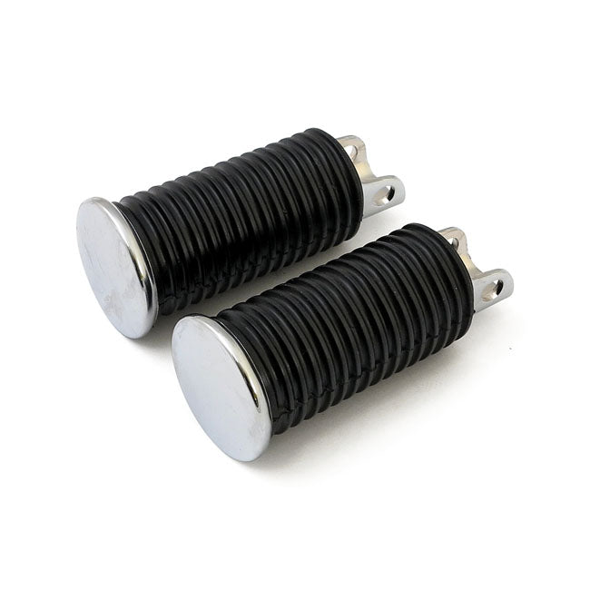 Chrome End Cap Style Pegs For Harley-Davidson