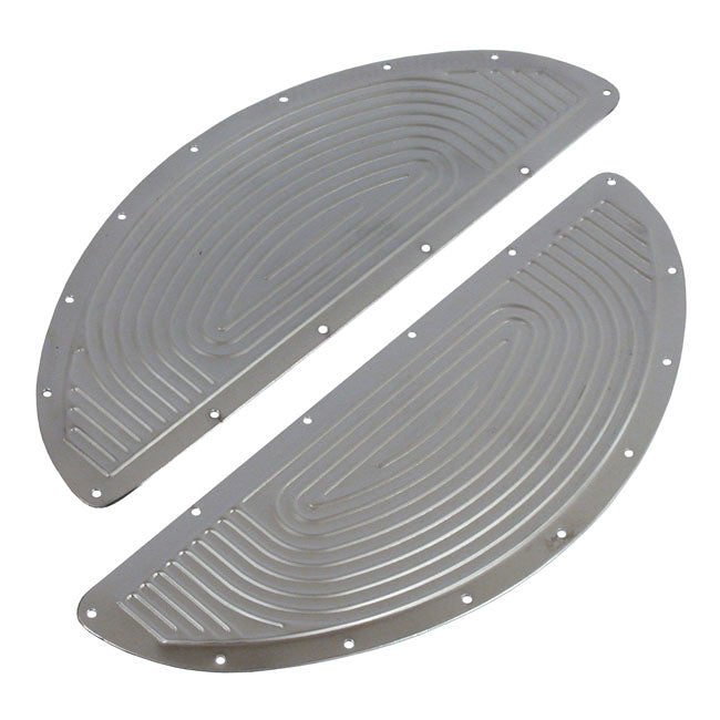 Paughco Oval Floorboard Insert Chr. For Harley-Davidson