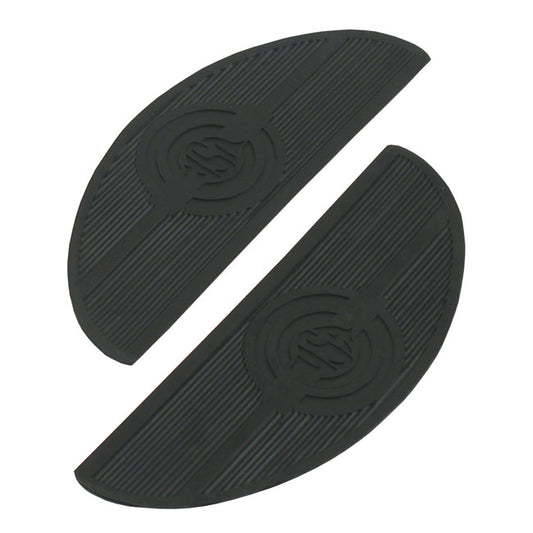 Oval Repl. Pads, Floorboards. Black For Harley-Davidson