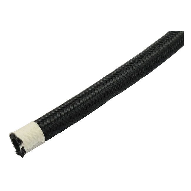 Black Nylon Braided Hose 1/4 Inch For Harley-Davidson