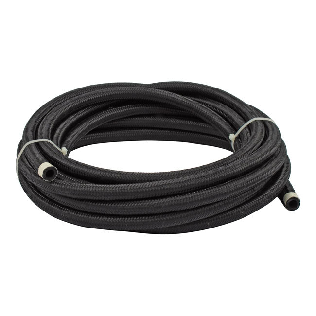 Black Nylon Braided Hose 5/16 Inch For Harley-Davidson