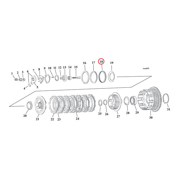 Clutch Spring Seat, Center For Harley-Davidson