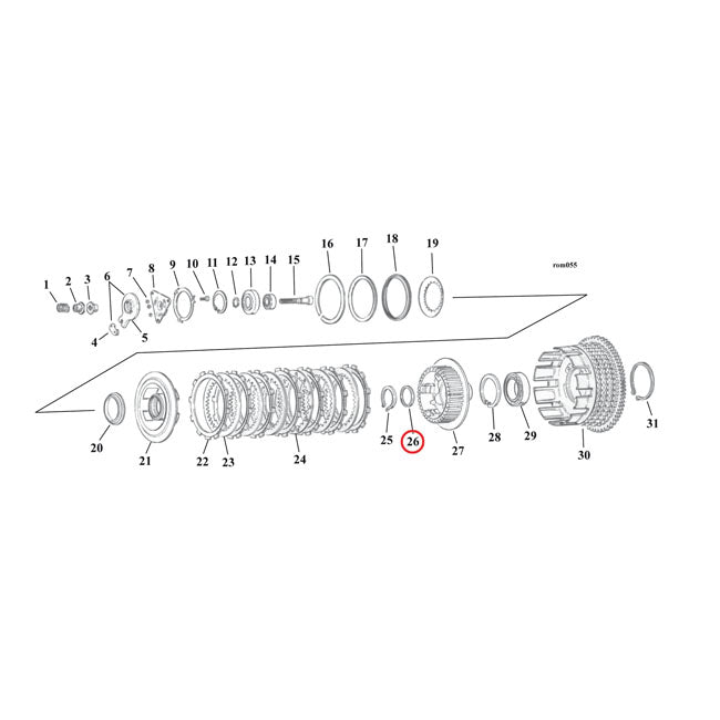 Spacer, Clutch Hub For Harley-Davidson