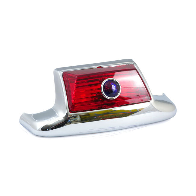 Fender Tip W/Blue Dot Lens, Lighted For Harley-Davidson