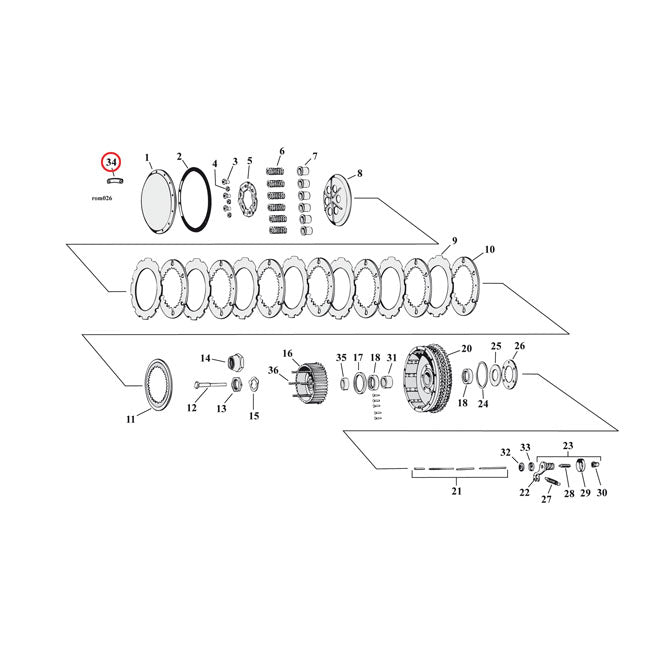 Screw Retainers, Clutch Dome For Harley-Davidson