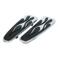Chrome Flame Floorboards For Harley-Davidson