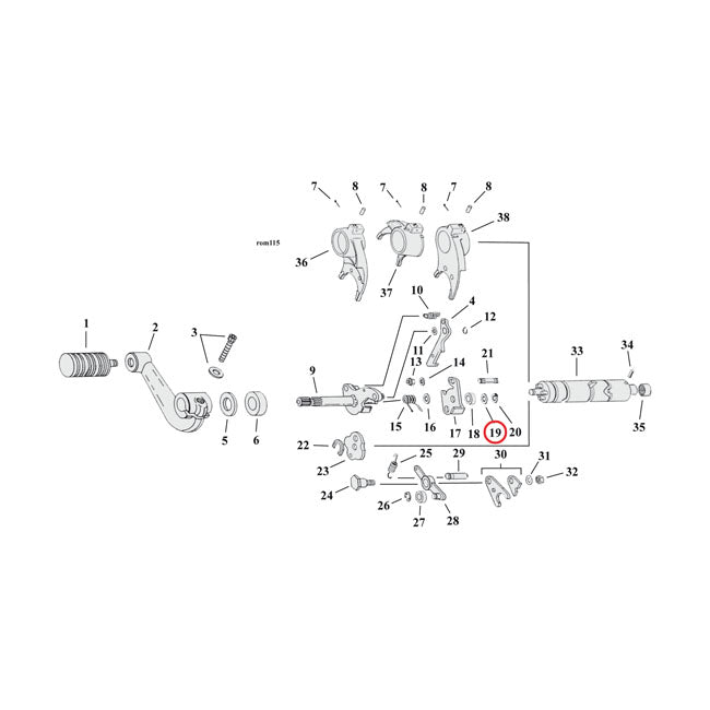 Washer, Shifter Bushing Retainer For Harley-Davidson