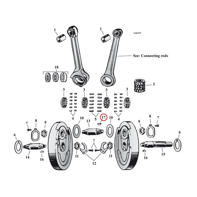 Woodruff Keys, Kurbelzapfen für Harley Davidson