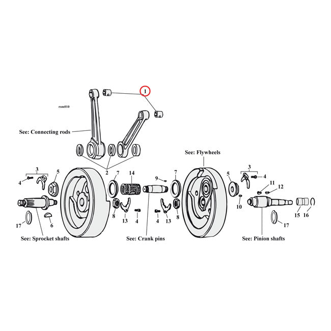 Jims, Machined Wrist Pin Bushing. Std. For Harley Davidson