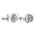 Jims, Pinion Shaft Bushing. +.005" For Harley Davidson