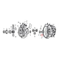 Bush.Crank.Pinion Shaft For Harley-Davidson