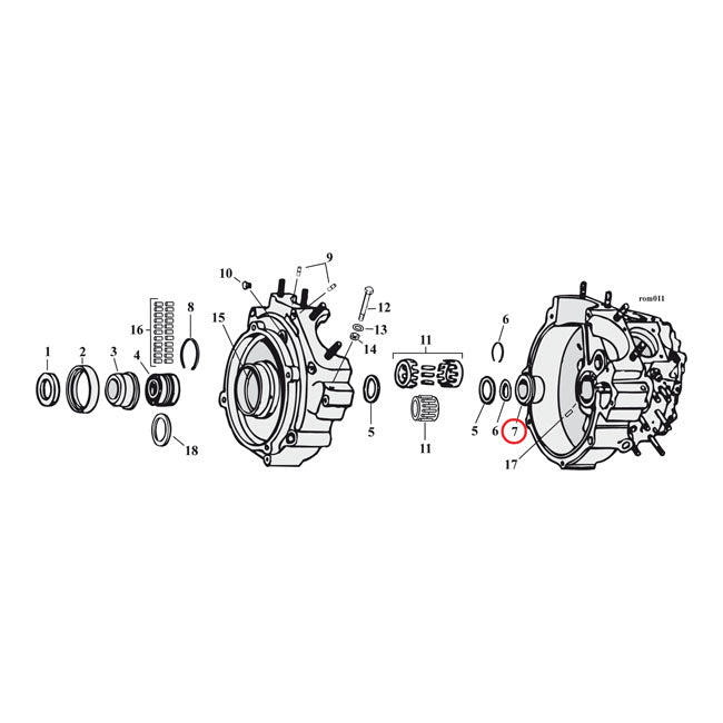 Bush.Crank.Pinion Shaft For Harley-Davidson