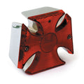 Maltese Cross Taillight Chr. Diecast For Harley-Davidson