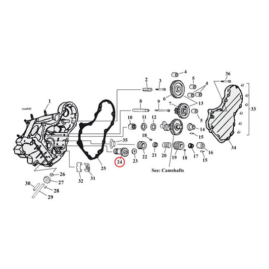 S&S, Steel Breather Valve. STD voor Harley Davidson