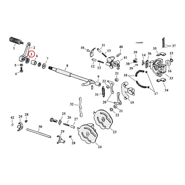 James Oil Seal, Axe de changement de transmission / revue de l'embrayage Harley-Davidson