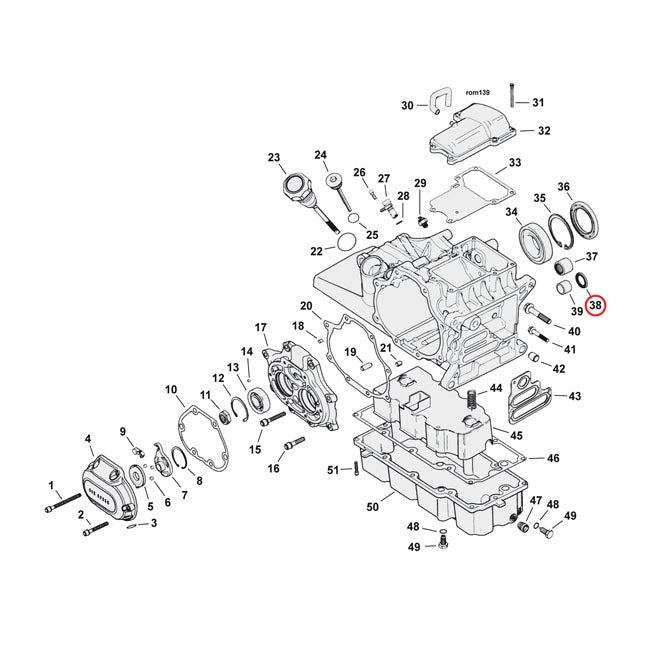 James Oil Seal, Axe de changement de transmission / revue de l'embrayage Harley-Davidson