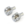 Repl Iso Pegs Chrome Ends, Large Female For Harley-Davidson