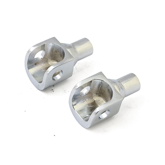 Repl Iso Pegs Chrome Ends, Large Female For Harley-Davidson