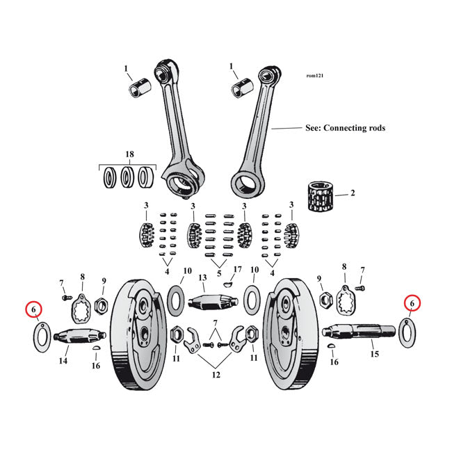 Flywheel Washer Sv, .074 Inch (OUTSIDE) For Harley-Davidson