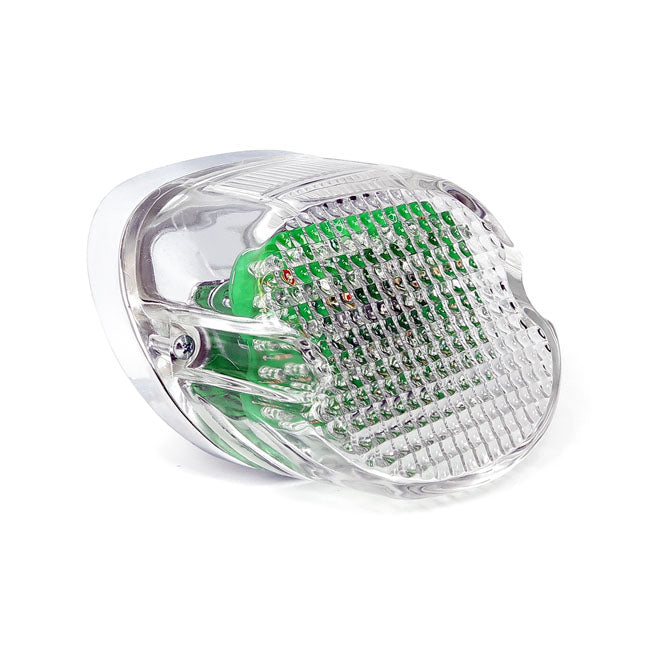 Laydown Taillight Clear Lens, Led For Harley-Davidson