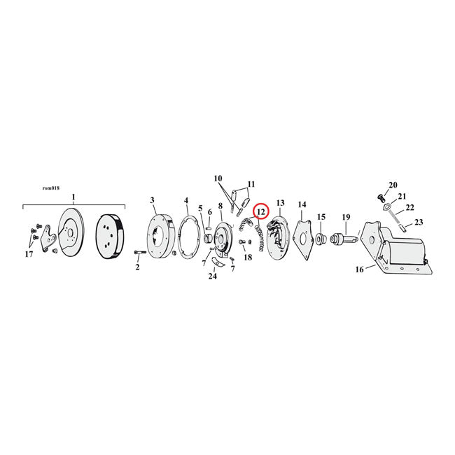 Spring, Shifter Pawl Carrier For Harley-Davidson