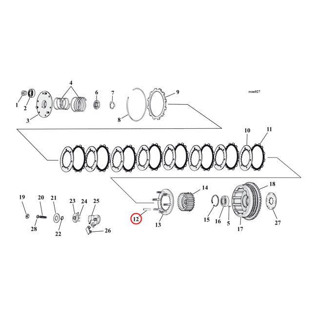 Spacers Clutch, Std (1.530 Inch Long) For Harley-Davidson